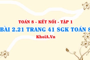 Bài 2.21 trang 41 SGK Toán 8 tập 1 Kết nối tri thức